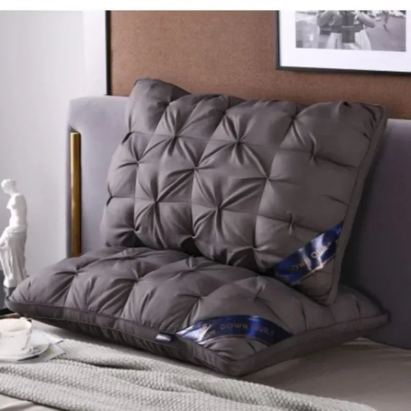 TER Luxury White Down Feather Medium Support Pillow