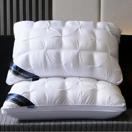 TER Luxury White Down Feather High Support Pillow