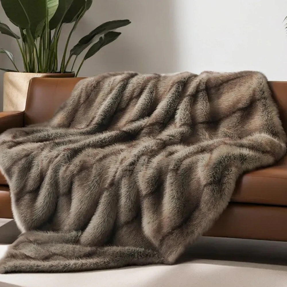 TER Luxe Arla Faux Fur Throw