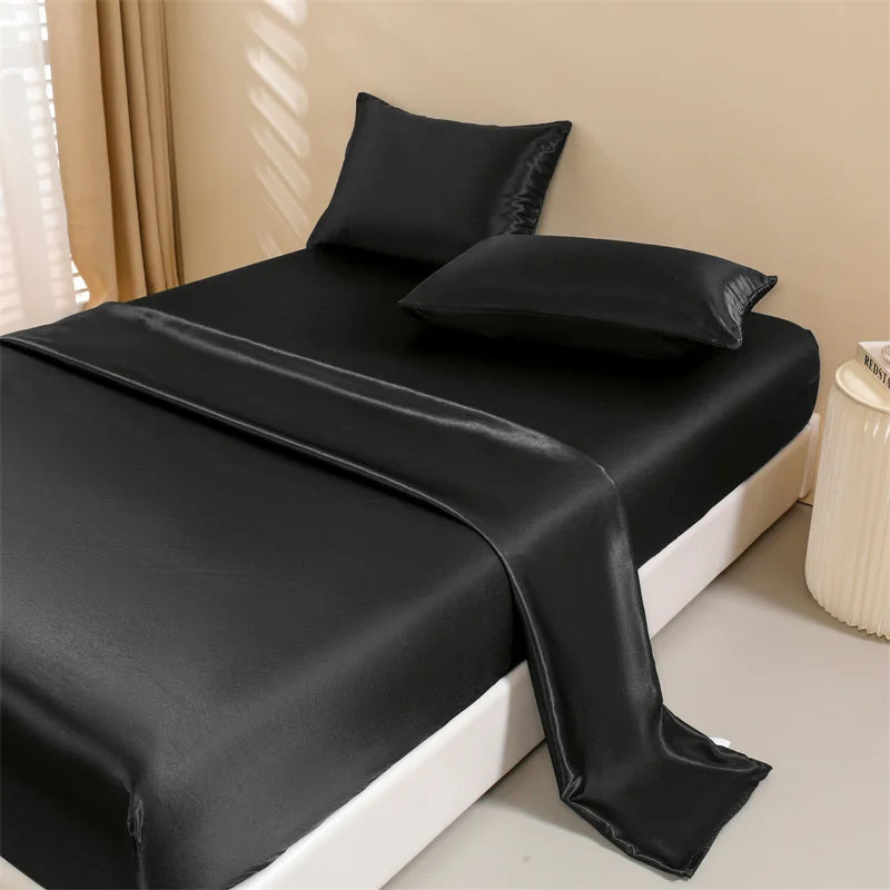 TER Satin Bed Sheets Bedding Set